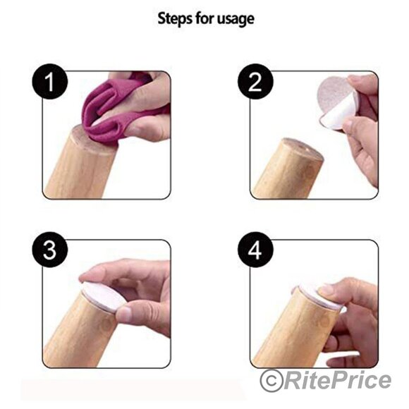 112 PCS (2 Pack) Felt Furniture Pads Chair Leg Protectors Hardwood Wooden Floors - Picture 13 of 15